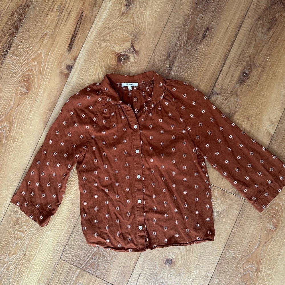 Madewell XXS Rust blouse